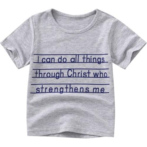 Summer Kids T-shirts 2020 New Letter Children T Shirts for Boys O-neck Cotton Casual 1 2 3 4 5 6 Year Baby Girls Tops Tees