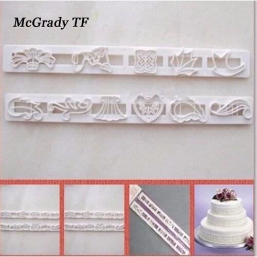 2.5*24.5cm 2pcs/set Fondant Sugarcraft Tool Cake Mould Cake Decorating Tools Cutter Frill Edge Cake Mold Cake Tools