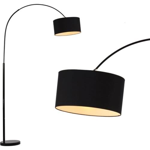 Fashion Design Modern Stainless Steel Floor Lamp For Living Room Bedroom Bedside Fishing Lamp Black White Staande Lamp 110-240V