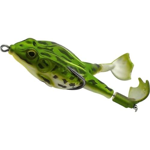 Double Propeller Frog Soft Baits Shad Soft Lure Jigging Fishing Lure Bait Prop Topwater Catfish Silicone Artificial Wobblers