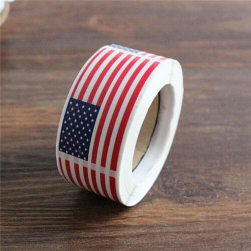 United states Independence Day stickers gift box DIY packing seals scrapbooking labels 250 pcs per roll 1x2 inch