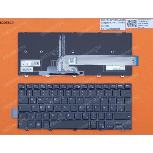 German QWERTZ New Keyboard for Dell Inspiron 14 5442 5445 5447 5448 5451 5455 5458 7447 5452 5457 5459 5443 Laptop with Backlit