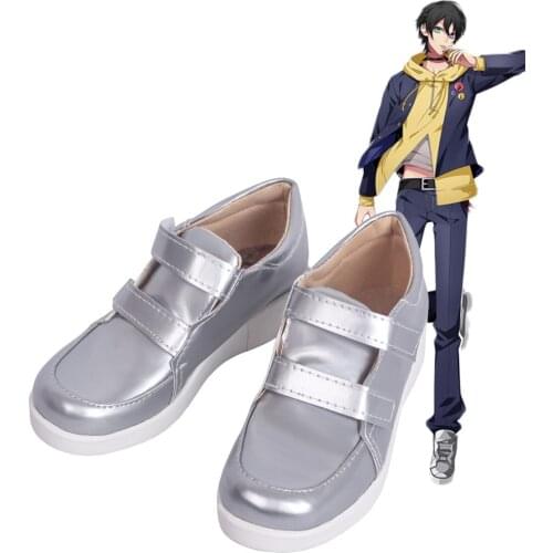 Yamada Saburo Shoes Cosplay Division Rap Battle DRB Saburo Yamada Cosplay Shoes Silver Boots Custom Made