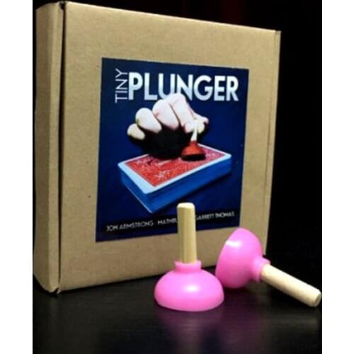 Wholesale 6pcs/Lot Tiny Plunger (Gimmick+Dvd) By Jon Armstrong the Card Magic Trick,Accessories,Stage,Close-Up,Comedy,Illusions