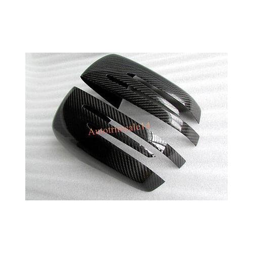 Pair Real Carbon Fiber Door Mirror Cover Trim for Benz GLA X156 2013 2014 2015