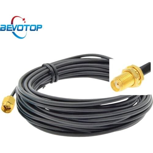 5M 10M 20M SMA Male to SMA Female Nut Bulkhead RG316 RG174 Pigtail WIFI Router Antenna Adapter Extension Jumper RF Coaxial Cable