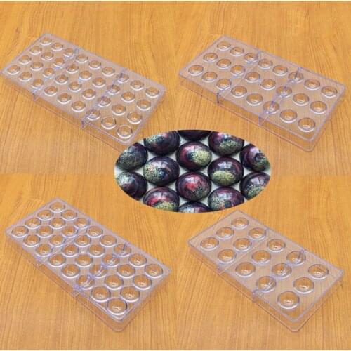 36/32/24/15 Round Shape Polycarbonate PC Chocolate Mold 3D Lollipop Fondant Candy Cake Molds Kitchen Baking Pastry Tools