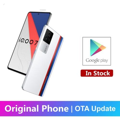 Unlocked Vivo IQOO 7 5G Cell Phone UFS 3.1 LPDDR 5 Snapdragon 888 6.62" Screen 120HZ 120W Charger Screen Fingerprint 48.0MP