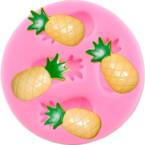 Fruit Pineapple Silicone Mold Chocolate Cupcake Topper Fondant Molds DIY Cake Decorating Tools Candy Polymer Clay Resin Moulds