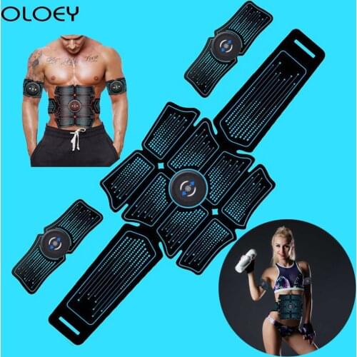 EMS USB Rechargable Abdominal Muscle Trainer Electric Stimulator Slimming Fitness Exercise Machine Home Gym Fitness Equipment