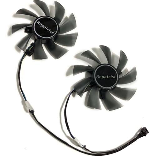 2pcs/set RX 580 AORUS 8G VGA GPU 4pin 85mm Cooler Graphics Card Fan for REDEON GIGABYTE rx580 gaming 4G/8G MI Video Card Cooling