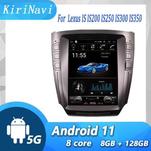 KiriNavi Vertical Screen Tesla Style Android 10.0 10.4" Car Radio For Lexus IS IS200 IS250 IS300 IS350 Car Dvd Player 2006-2012