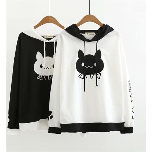 Women Hoodies For Teen Girls Animals Cat Cropped Sweatshirt Children Outwear Anime Hoody Summer Hooded Teenager Pullover Shirts