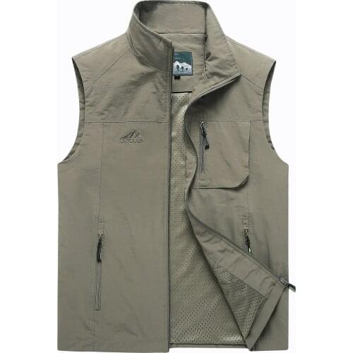 Multi-Pocket Zip for Photography / Hunting / Travel Outdoor Sport Fishing Vest Waistcoat Outdoor Sports Middle-aged Vest