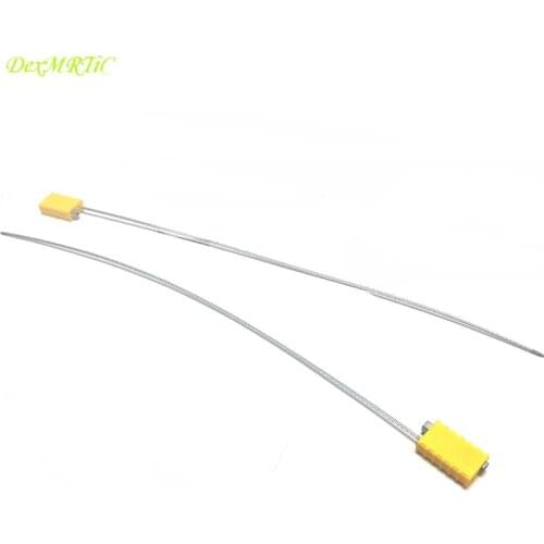 100pcs brand new Zn alloy cable ties steel wire one-time use lead belt safety seal with gear 300mm long wholesale price