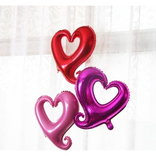 18 inch romantic hook Heart -shaped balloons helium balloon wedding Valentines Day Decoration birthday heart foil balloons