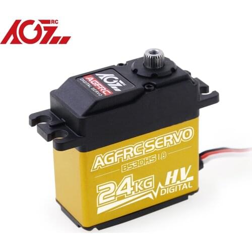 AGFRC B53DHS Good Price 24KG 0.19Sec High Torque 25T Titanium Gear Programmable HV Digital Servo For 1/12 1/10 RC Car Robot