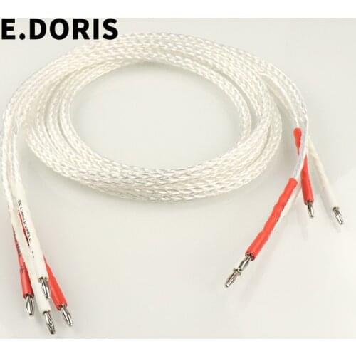 E.DORIS -Silver Plating 8AG On Single Crystal Copper Audio Amplifier Speaker Cable Fever Level Speaker Cable