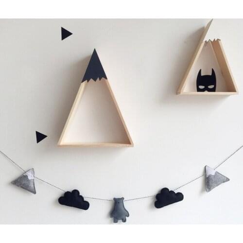Baby Shower Bunting Ornaments New Felt Fabric Cloud Garland String Party Banner Kids Room Decor Hanging Wall Decor Tent Bed Mat