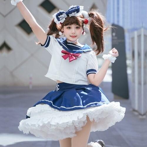 Cloud Letter ~ Classic Sailor Collar Top & Skirt Set