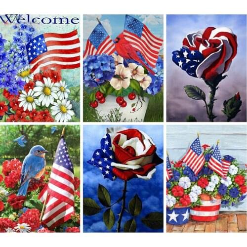 Diamond Painting Kits 5D Full Round With AB Drill Flower Rhinestone Mosaic Layout Bead Embroidery Wall Stickers Diamond Art Gift