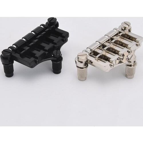 1 Set 3 Point 4 String Original Genuine Epi Electric Bass Bridge For Thunderbird / EB-0 / EB-3 / Allen Woody Chrome Parts