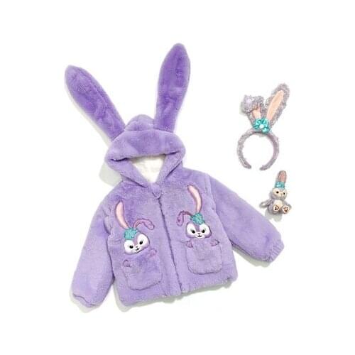 Disney StellaLou Head Anime Casual Coats Cartoon Children Clothing Outerwear Coat Winter Warm