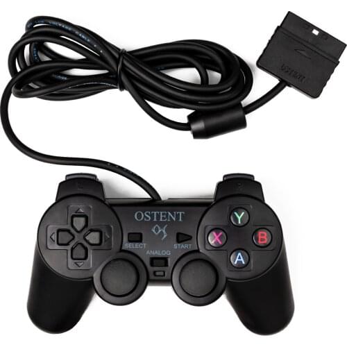 OSTENT Wired Analog Controller Gamepad Joystick Joypad for Sony Playstation PS2 PS1 PS One PSX Console Dual Shock Vibration