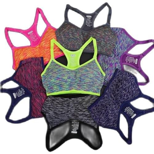 Adjustable Spaghetti Straps Women Fitness Bra Shakeproof Stretch Brassiere Push Up Bras Top Seamless Padded Vest New