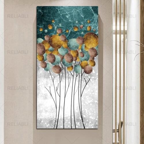 Light Luxury Abstract Annual Ring Plant Decorative Canvas Painting Interior Gallery Modern Abstract Poster Wall Picture Decor