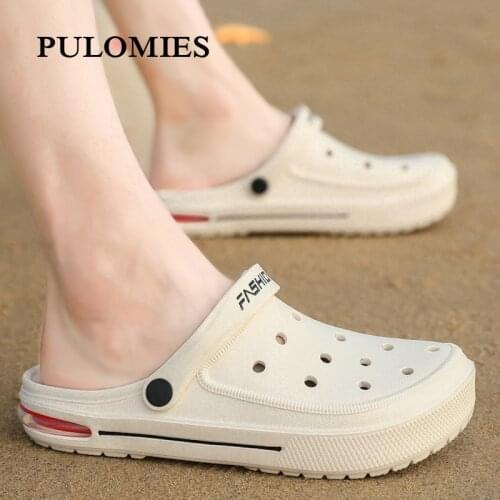 Summer Men Slippers Clogs Quick Dry Casual Garden Shoes Beach Waterproof Fashion Slipper Outdoor Men Flip Flops Cushion Sandals