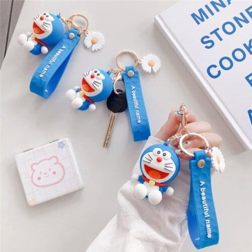 Cute cartoon ding dong cat mobile phone lanyard silicone short section lanyard anti-fall anti-lost mobile phone accessories key