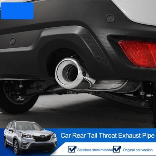 TAJIAN 1Pcs Chrome Plating Stainless Steel Car Exhaust Muffler Tip Pipes Covers Car Styling Accessories For Subaru Forester19-21