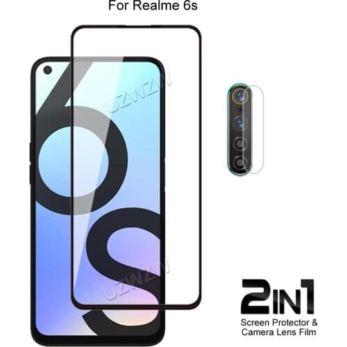 For Realme 6S Camera Lens Protecting Film & Full Coverage Protective Tempered Glass Phone Screen Protector