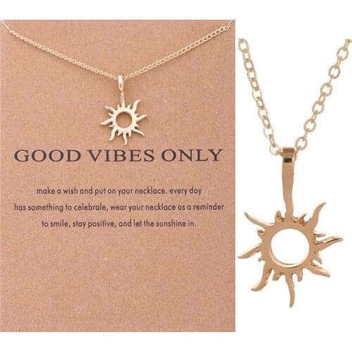 Fashion Women Long Chain sun Pendant necklace chain simple necklace Choker Necklace Jewelry Gift