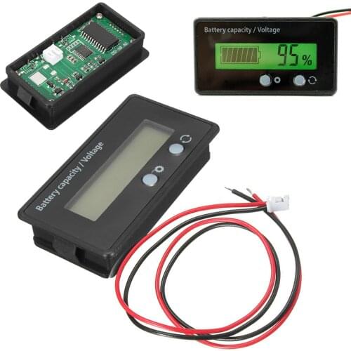 1pc Battery Capacity Indicator 12V 24V 36V 48V LCD Acid Lead Lithium Battery Voltage Tester Digital Voltmeter Electronic Tools
