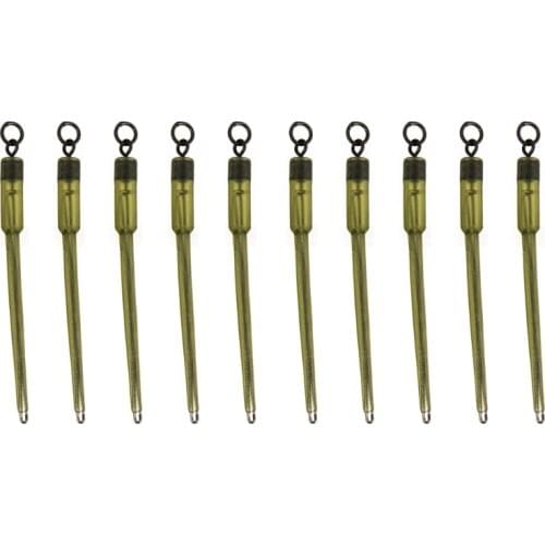 10 Pcs Carp Fishing Tackle Solid Bag Stems PVA Bag Stems Tail Rubbers Carp Coarse Lead Clip Fishing Accessories