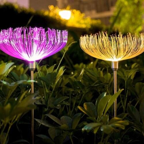 2 Pack Solar Garden Light Outdoor Solar Flower Light Waterproof Solar Stake Light Solar Landscape Light For Yard Pation Pathway
