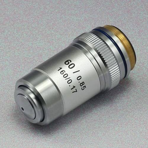 60X Achromatic Objective Lens Biological Microscope Objectives with Conjugate Distance 195mm 1PC