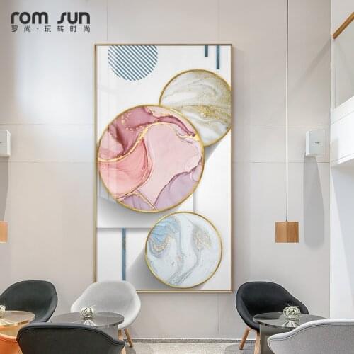 Abstract Geometric Marbling splice Canvas Painting Posters and print Wall art Pictures for Living Room Bedroom Aisle Home Deco