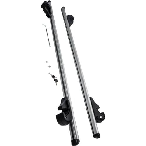 Roof rack for VW Touran Kombivan 5 doors from 03 lockable silver aluminum