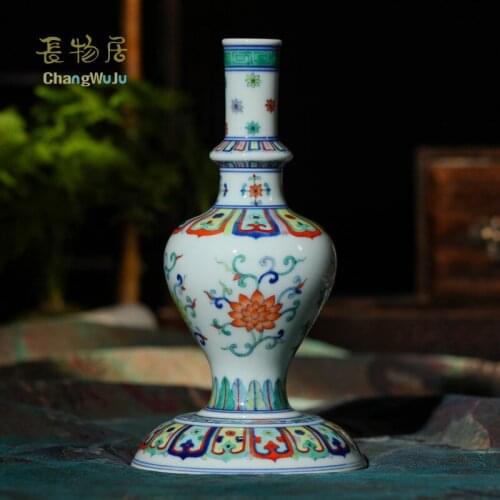 Changwuju in Jingdezhen Matching Cup Candle the hand painted blue white clashing colour candle holder as ornamental porcelain