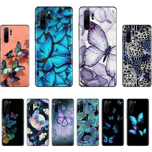 Butterfly art Phone Case For Huawei P40 P20 P30 lite Pro P Smart 2019 Mate 40 20 10 Lite Pro Nova 5t