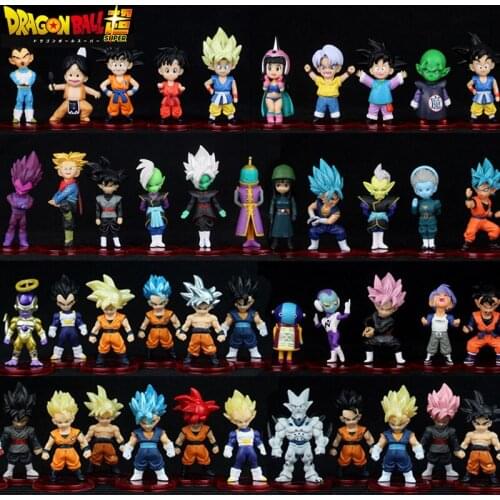 BANDAI Dragon Ball Action Figure Q Version Super 4 Model Super Saiyan Son Goku Vegetajv Cell Piccolo Kiki Car Decoration Model