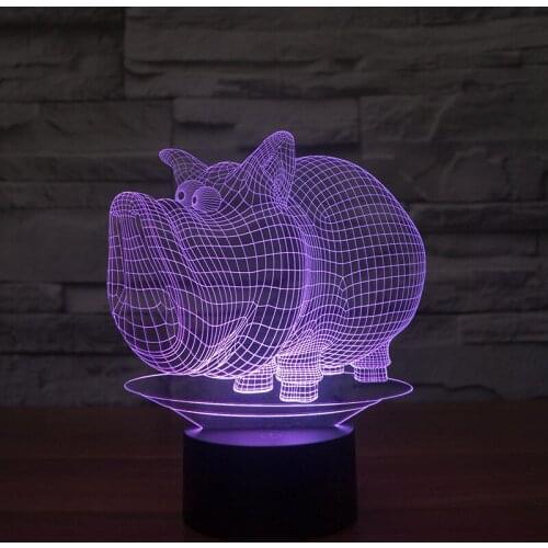 Usb Energy Saving Night Desk Lamp Cartoon Pig Creative Table Lamp Atmosphere New Fancy Electronic Product Deco Lamps