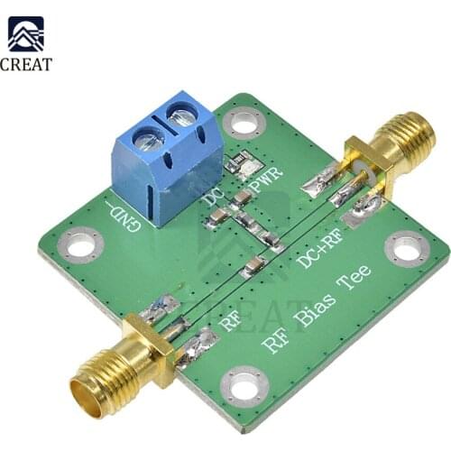 DC Bias Tee 10-6000MHz RF Microwave DC Bias DC-blocker Module Broadband For HAM Radio RTL SDR LNA Low Noise Ham Radio Amplifier