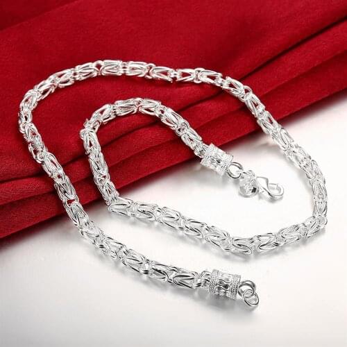 Hot 925 Sterling Silver Domineering retro Necklaces for mens Charm Popular brands Jewelry wedding Party Christmas Gifts