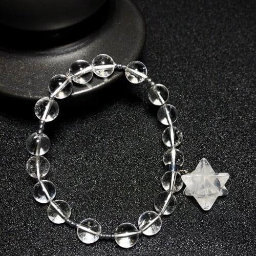 Crystal Beads For Bracelet Jewelry Round Natural Stone Diy White Star Crystal Bracelets New Wholesale Bracelet For Women