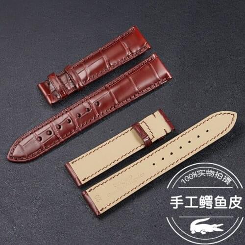 Alligator Leather Strap Leather Strap Hand Stitched Strap Suitable For All Series Of Watch Accessories Watch Wristbands