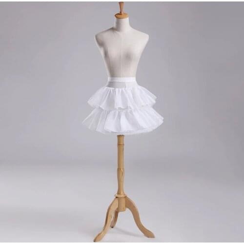 Girls Crinoline Bubble Skirt Bustle Underskirt Cosplay Wedding Petticoat
